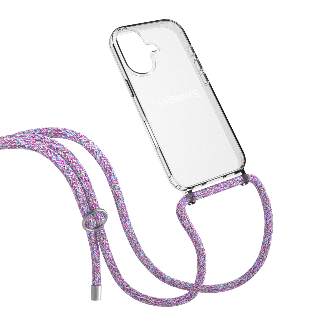 Handykette «Lollipop» (transparent | rosa-violett)