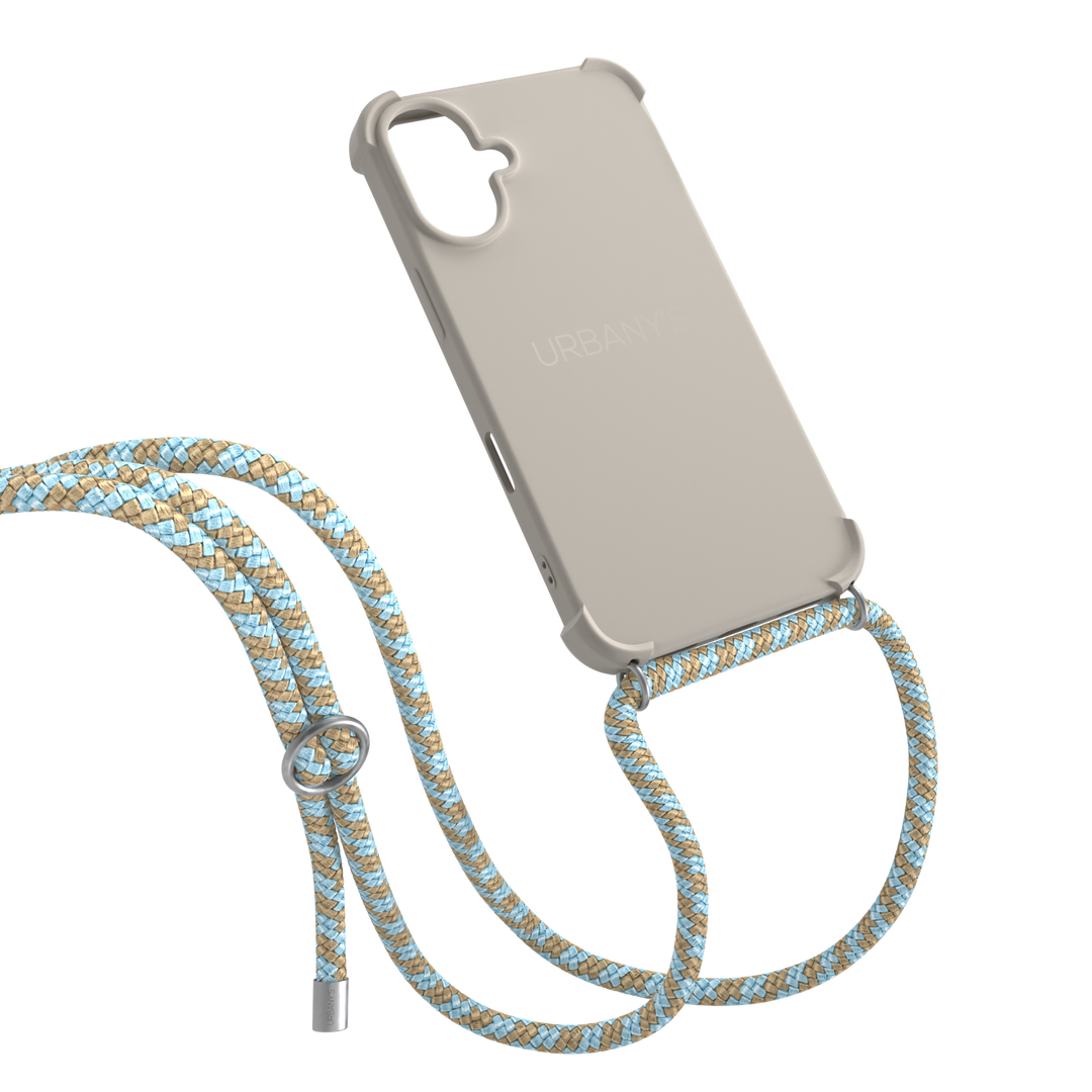 Handykette «Sky and Sand» (matt | hellblau-beige)