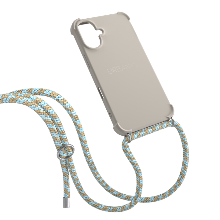 Handykette «Sky and Sand» (matt | hellblau-beige)