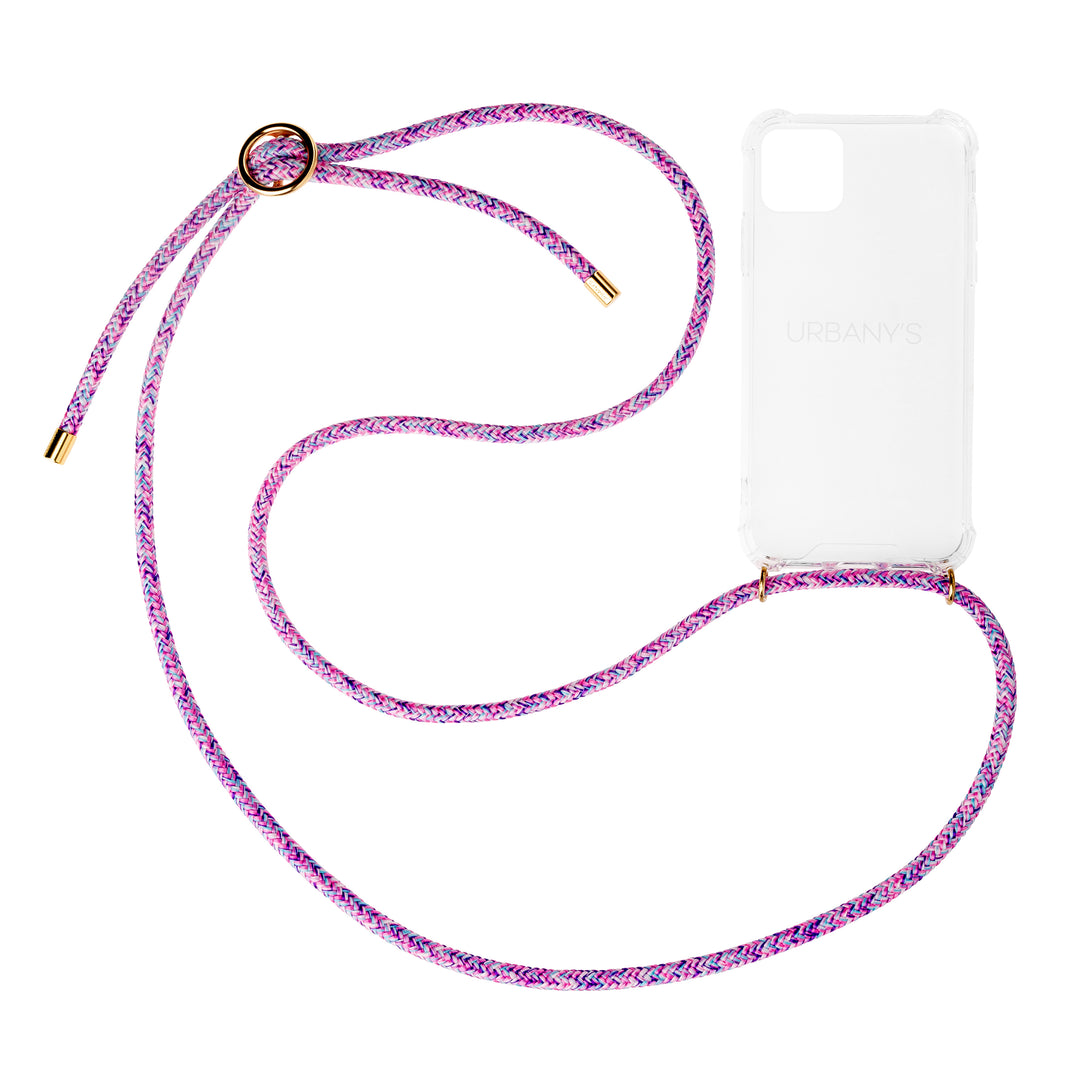 Handykette «Lollipop» (transparent | rosa-violett)
