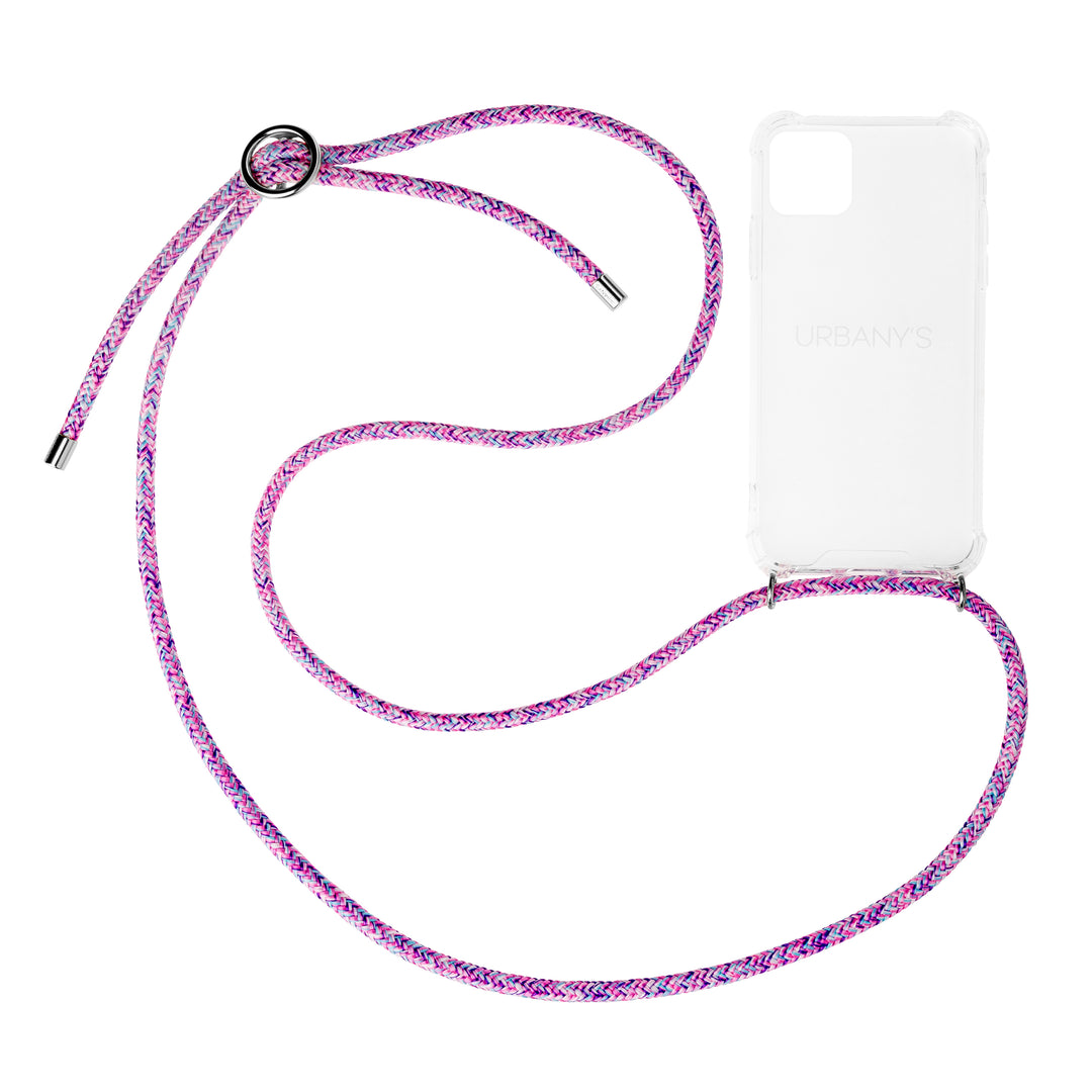 Handykette «Lollipop» (transparent | rosa-violett)