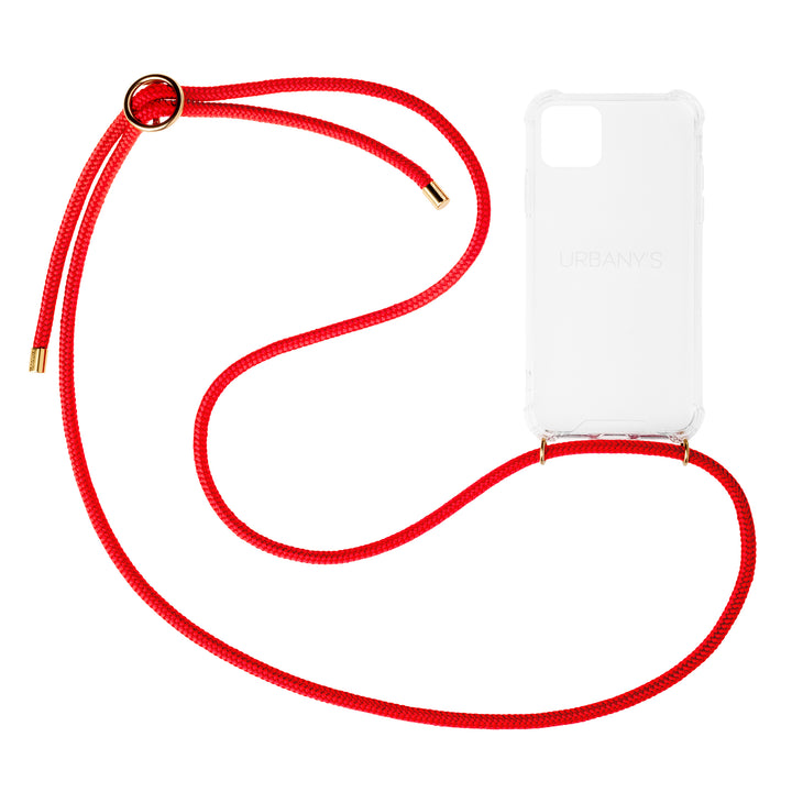 Handykette «Red Lips» (transparent | rot)