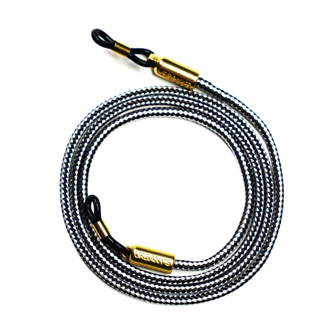 Brillenband «Race Track» (schwarz-weiss)